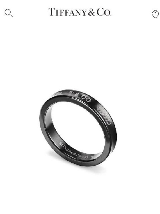 Tiffany & Co. Jewelry - Tiffany & Co. Black Titanium Slim Signature Band